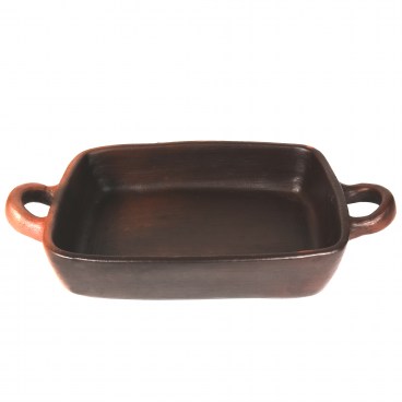 Pomaireware Rectangular Clay Roasting Pan